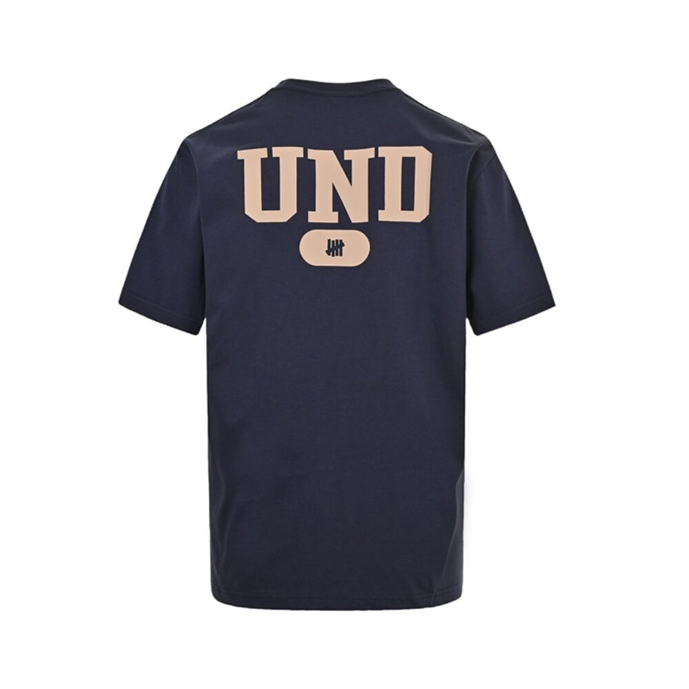 Undefeated Navy Blue Printed Short-Sleeved T-Shirt